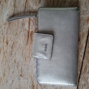 Fossil  shimmer gold wallet